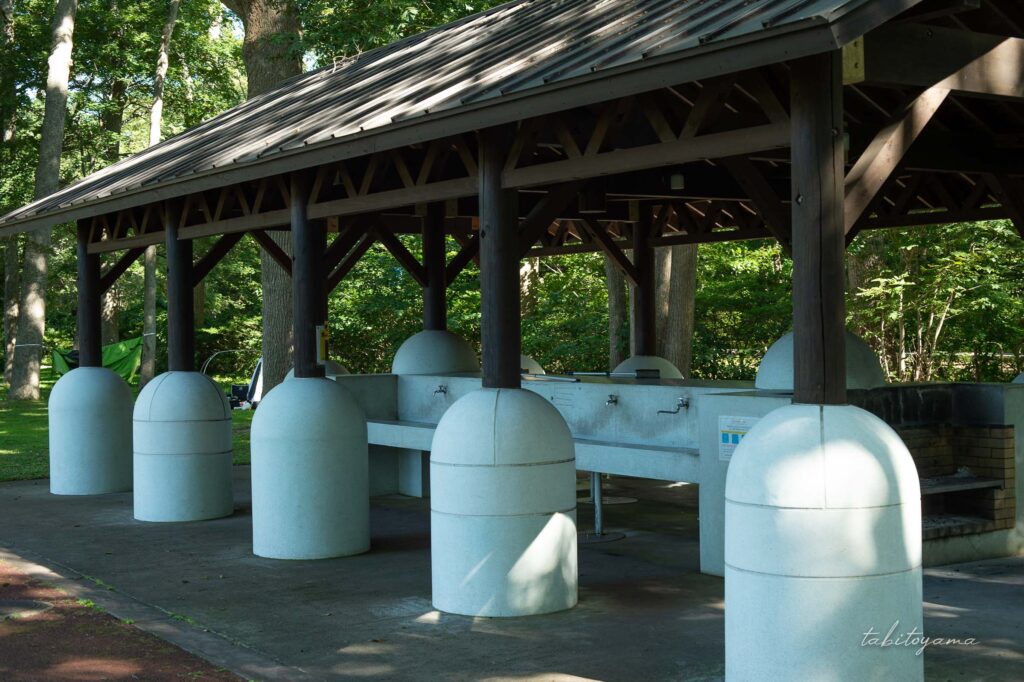 東大沼キャンプ場の炊事場