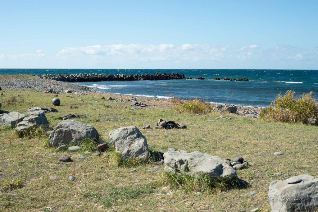 暑寒海浜キャンプ場から見る日本海