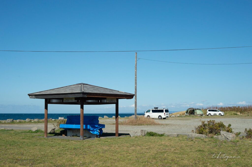 暑寒海浜キャンプ場のキャンプサイトからの景色