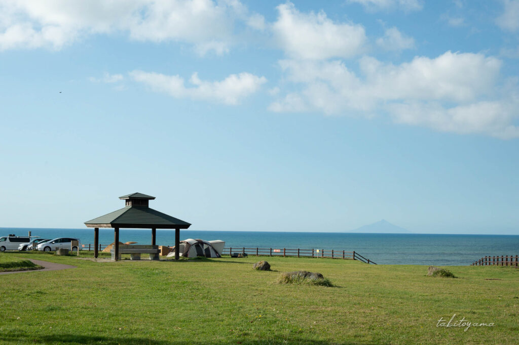 みさき台公園キャンプ場から見える利尻山