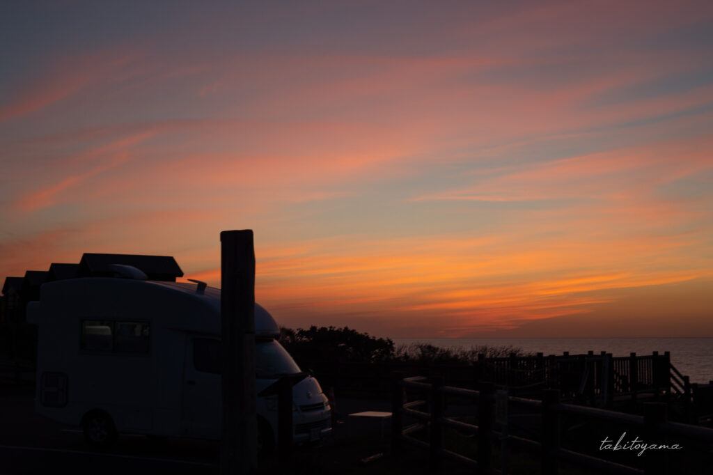 みさき台公園キャンプ場の夕焼け