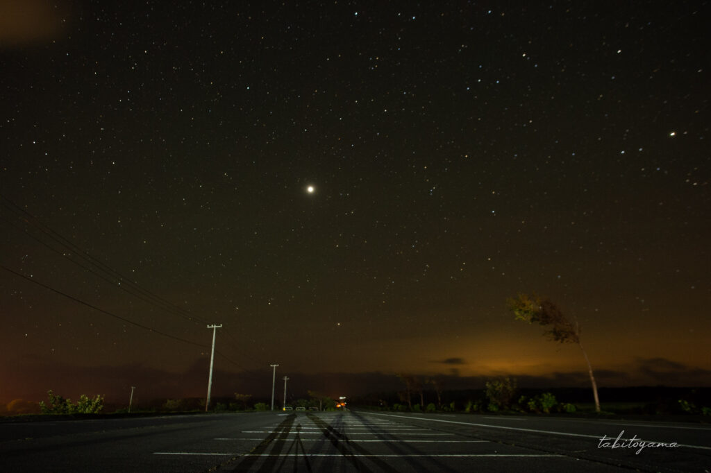 みさき台公園キャンプ場の駐車場から見る星空