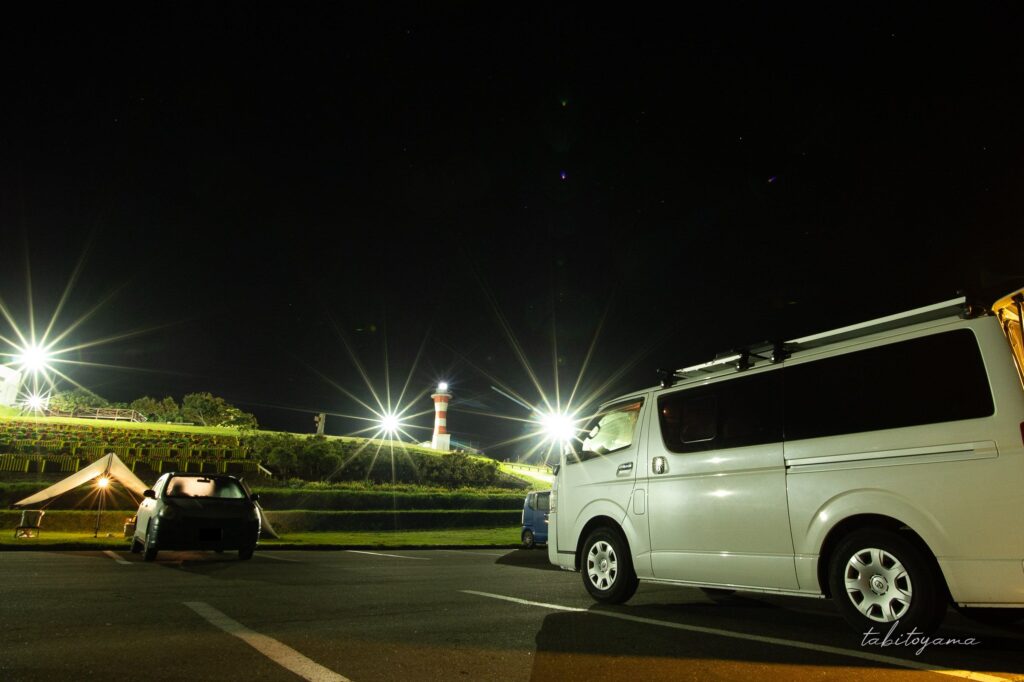みさき台公園キャンプ場の街灯