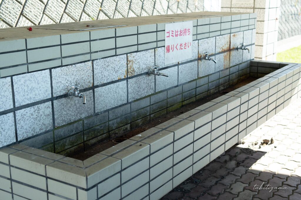 黄金岬キャンプ場の洗い場