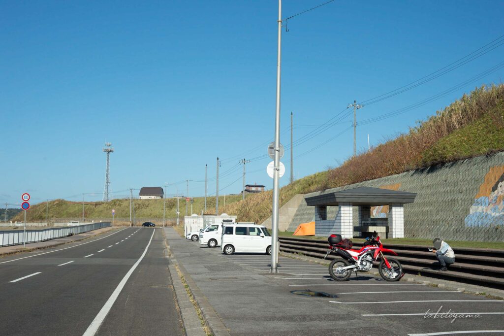 黄金岬キャンプ場の駐車場