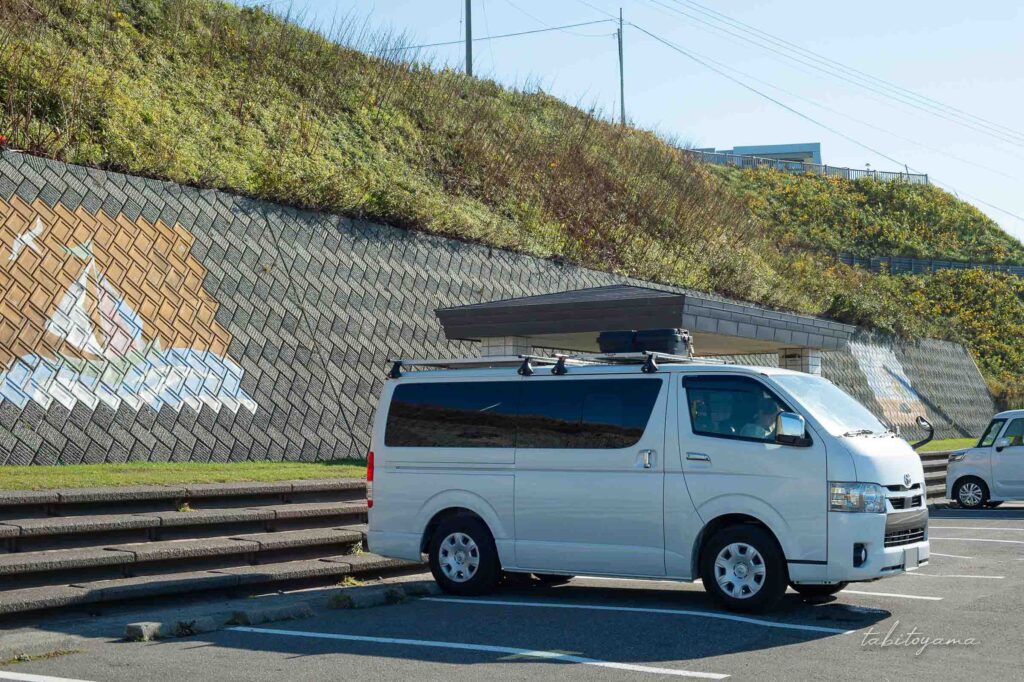 黄金岬キャンプ場の駐車場