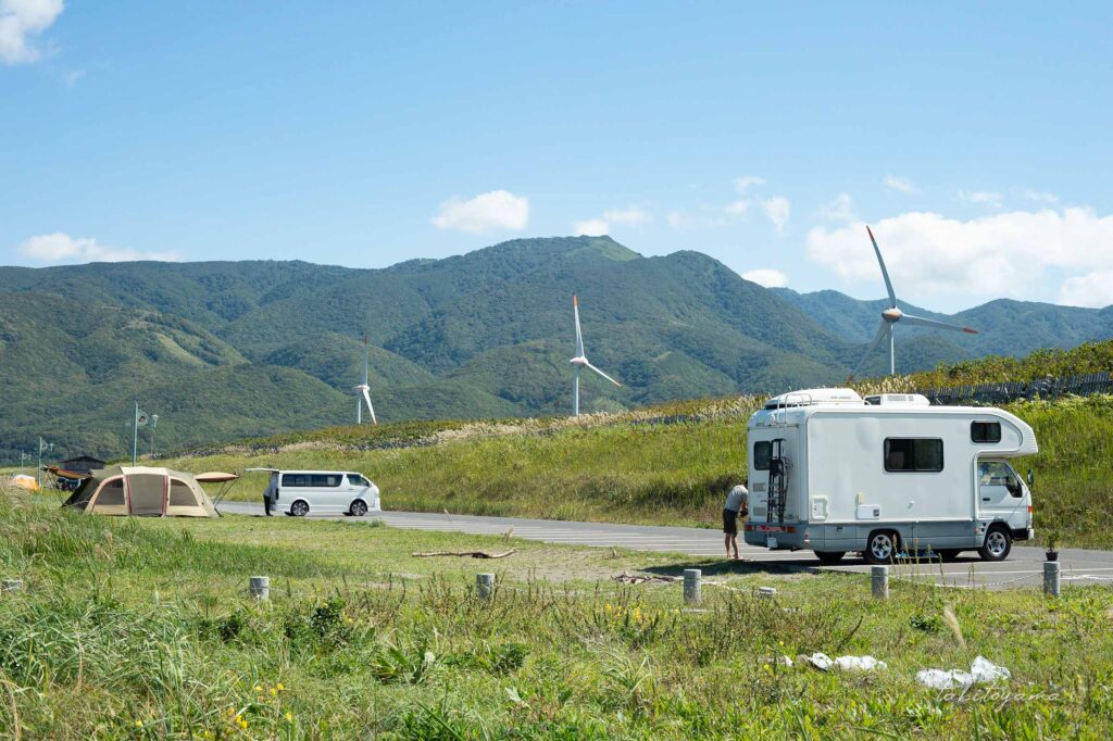 寿都浜中野営場のキャンプサイト