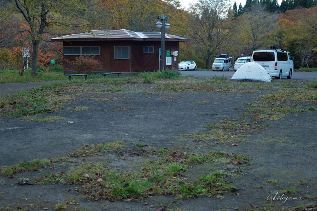 南茅部河川公園キャンプ場のフリーサイト