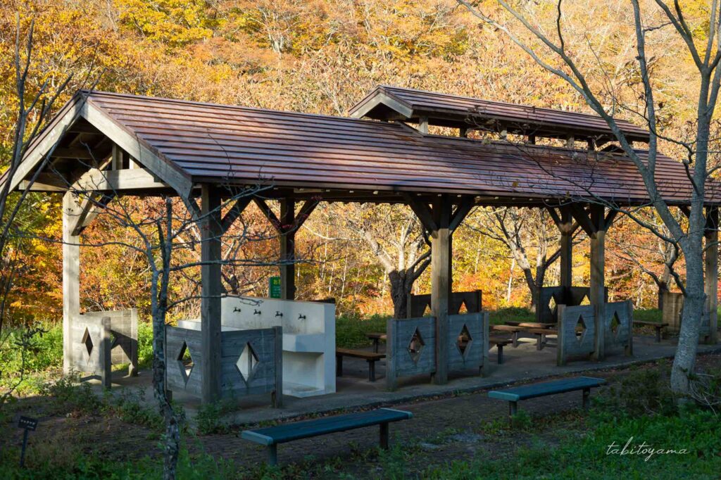 南茅部河川公園キャンプ場の炊事棟