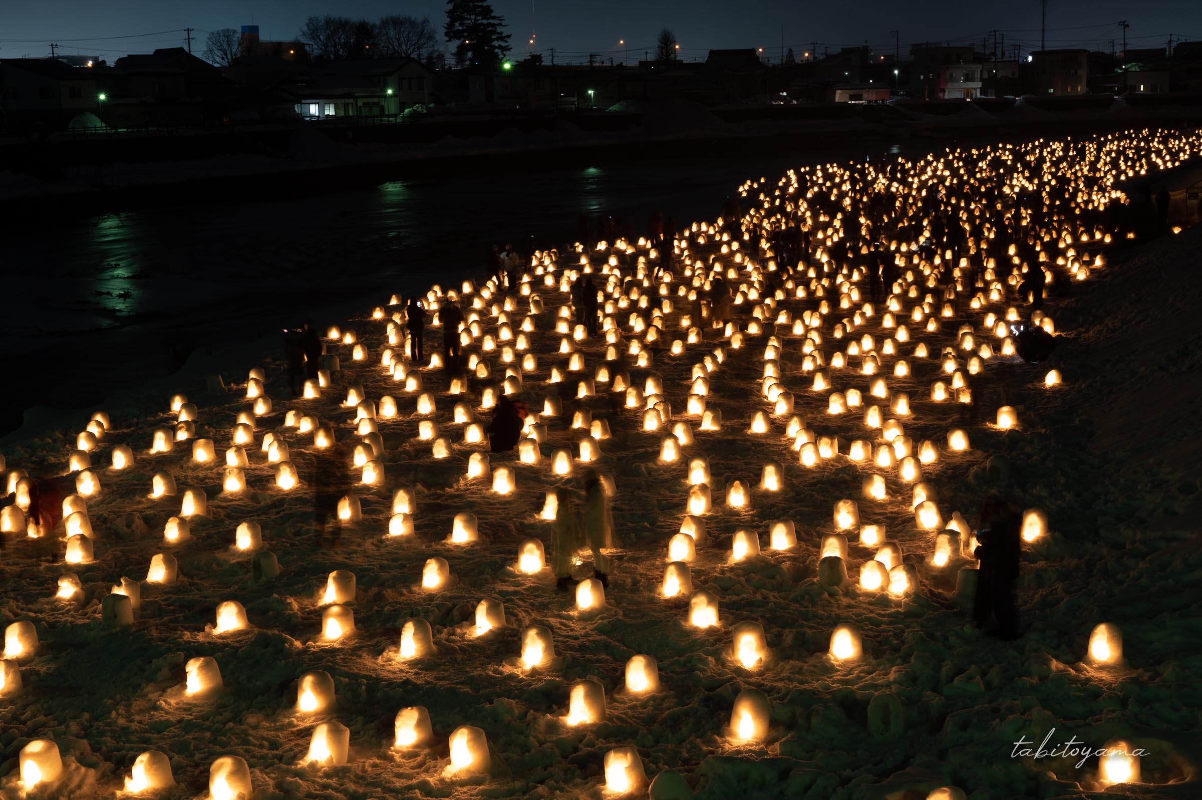 オレンジに染まる蛇の崎河原
