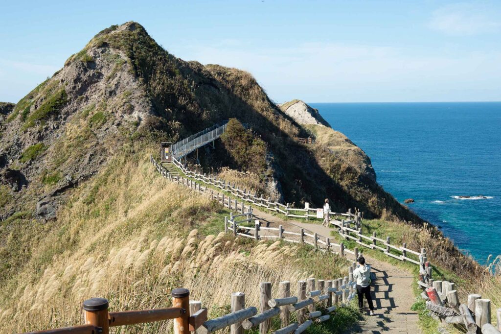 神威岬へ続く遊歩道