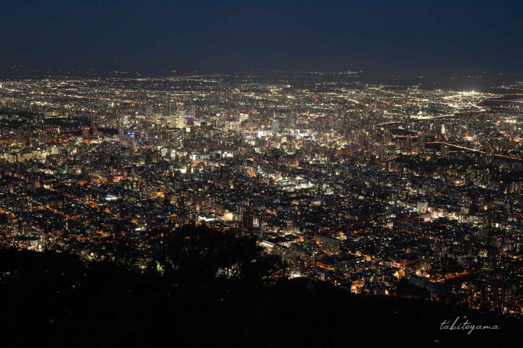 藻岩山山頂展望台から見える夜景