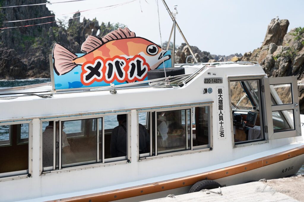 尖閣湾の海中透視船